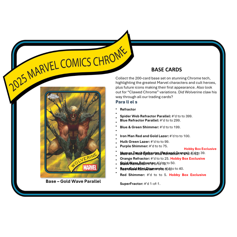 2025 Topps Marvel Chrome Hobby Box